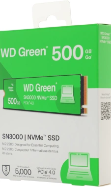 Накопитель SSD WD PCIe 4.0 x4 500GB WDS500G4G0E SN3000