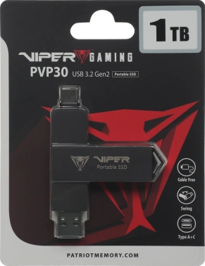 Накопитель SSD Patriot USB3.2 Gen2 1TB PVP301TB28UDG PVP30