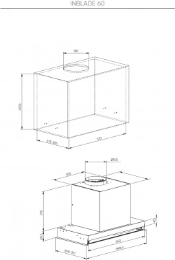 Вытяжка встраиваемая Kuppersberg High-Tech Inblade 60 X