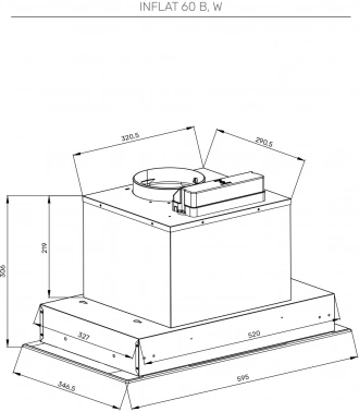 Вытяжка встраиваемая Kuppersberg High-Tech Inflat 60 B