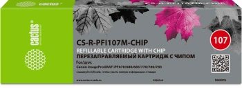 Картридж перезаправляемый струйный Cactus CS-R-PFI107M-CHIP