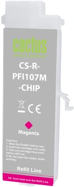Картридж перезаправляемый струйный Cactus CS-R-PFI107M-CHIP