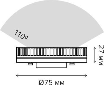 Лампа светодиодная Gauss Elementary 10Вт цок.:GX53 (упак.:10шт) (84820X)