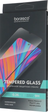 Защитное стекло для экрана BoraSCO прозрачный для Xiaomi Poco F7 Pro/F7 Ultra 2.5D антиблик. 1шт. (36793)