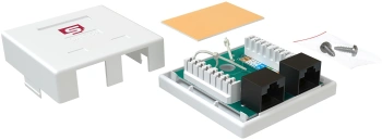 Розетка Sysmatrix SB 25EU.WH комп.RJ45 2 кат.5E UTP бел.