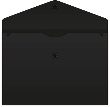 Конверт на кнопке Бюрократ PK803TBLCK-A5-MP A5 гориз. пластик 0.15мм черный (упак.:3шт)