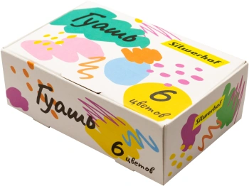 Гуашь Silwerhof 6цв. бан. 20мл. картон.кор.