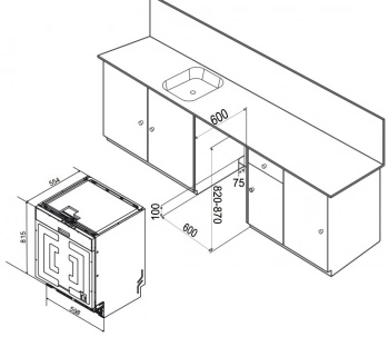 Посудомоечная машина встраив. Weissgauff BDW 6038 Touch Inverter Autoopen Infolight