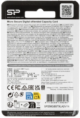Флеш карта microSDXC 256GB Silicon Power  SP256GBSTXLA2V1NSP