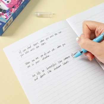 Ручка гелев. Deli Super Wings (EG105-PR) ассорти d=0.5мм фиол. черн. 1стерж. пулевидный пиш. наконечник кругл. резин. манжета