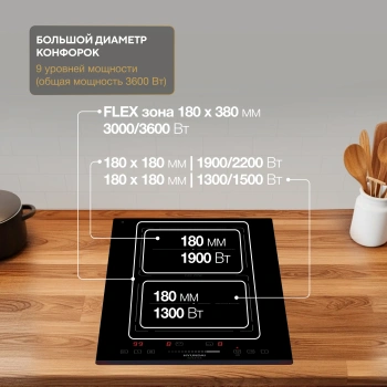 Индукционная варочная поверхность Hyundai HHI 3756 BG