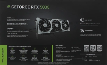 Видеокарта MSI PCI-E 5.0  RTX 5080 16G VENTUS 3X OC PLUS