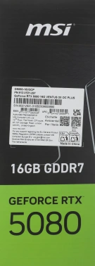 Видеокарта MSI PCI-E 5.0  RTX 5080 16G VENTUS 3X OC PLUS