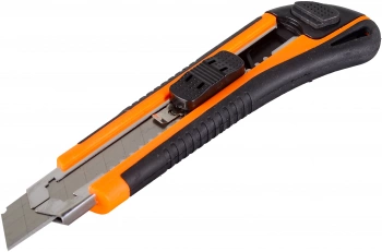 Нож строит. Вихрь 18мм лезв.1шт оранжевый/черный (73/10/10/4)