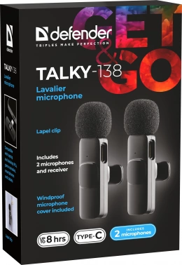 Микрофон радио Defender Talky-138 wrls