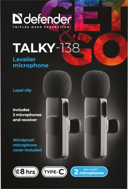 Микрофон радио Defender Talky-138 wrls