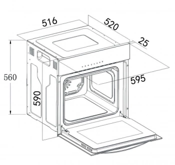 Духовой шкаф Электрический Weissgauff EOM 610 PDBS