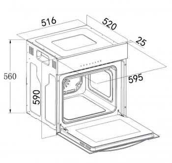 Духовой шкаф Электрический Weissgauff EOM 710 SB