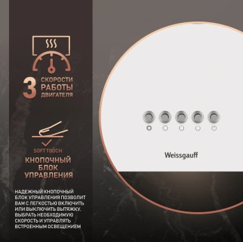 Вытяжка каминная Weissgauff Box 40 PB