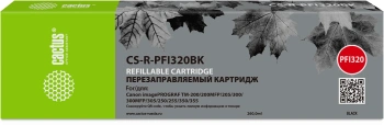 Картридж перезаправляемый струйный Cactus CS-R-PFI320BK