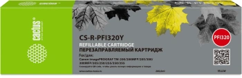 Картридж перезаправляемый струйный Cactus CS-R-PFI320Y