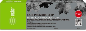 Картридж перезаправляемый струйный Cactus CS-R-PFI320BK-CHIP