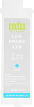 Картридж перезаправляемый струйный Cactus CS-R-PFI320C-CHIP