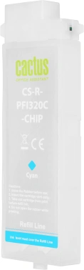Картридж перезаправляемый струйный Cactus CS-R-PFI320C-CHIP