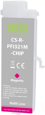 Картридж перезаправляемый струйный Cactus CS-R-PFI321M-CHIP