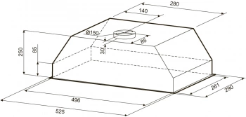 Вытяжка встраиваемая Krona Sven 600
