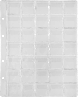 Файлы Silwerhof Create пвх 130мкм (упак.:5шт) для монет (35 ячеек)