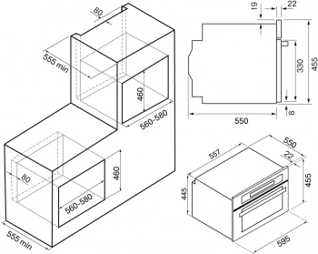 Духовой шкаф Электрический Krona Parabel 45H BL