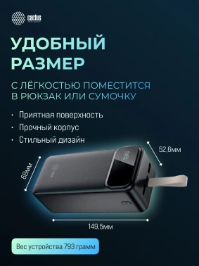 Мобильный аккумулятор Cactus  CS-PBFSND-40000