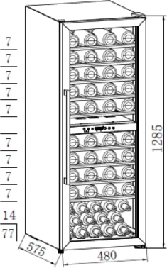 Винный шкаф Weissgauff WWC-77 DB DualZone