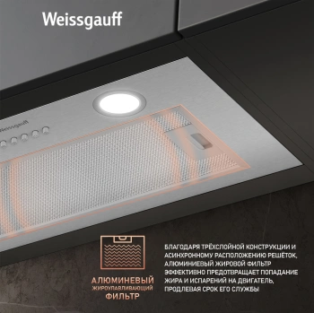 Вытяжка встраиваемая Weissgauff Box 600 PB IX