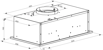 Вытяжка встраиваемая Weissgauff Box 600 PB IX