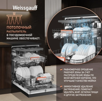 Посудомоечная машина Weissgauff DW 996 Touch Inverter Dual Fan Dry