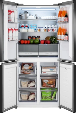 Холодильник Weissgauff WCD 450 Bru Steel Glass NoFrost Inverter