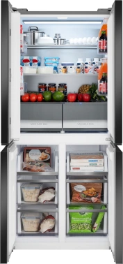 Холодильник Weissgauff WCD 450 Bru Steel Glass NoFrost Inverter