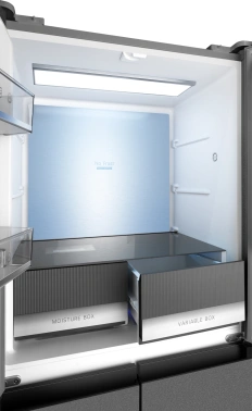 Холодильник Weissgauff WCD 450 Bru Steel Glass NoFrost Inverter