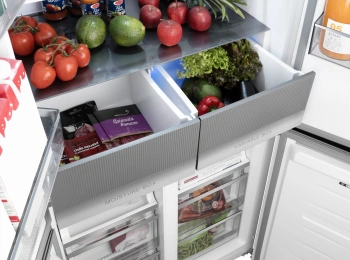 Холодильник Weissgauff WCD 450 Bru Steel Glass NoFrost Inverter