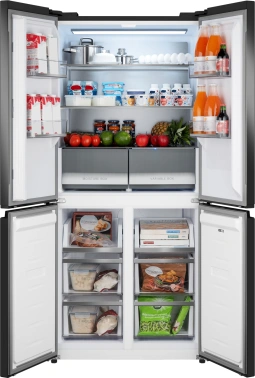 Холодильник Weissgauff WCD 450 Rock Glass NoFrost Inverter