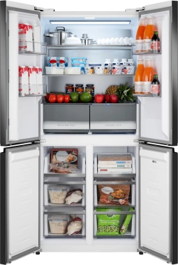 Холодильник Weissgauff WCD 450 White Rock Glass NoFrost Inverter