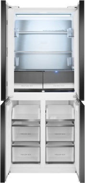 Холодильник Weissgauff WCD 450 White Rock Glass NoFrost Inverter