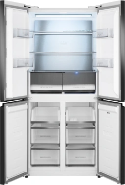 Холодильник Weissgauff WCD 450 White Rock Glass NoFrost Inverter