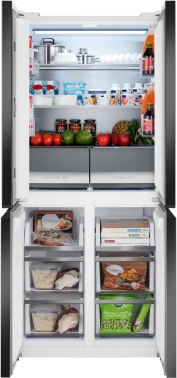 Холодильник Weissgauff WCD 450 White Rock Glass NoFrost Inverter