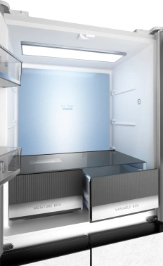 Холодильник Weissgauff WCD 450 White Rock Glass NoFrost Inverter