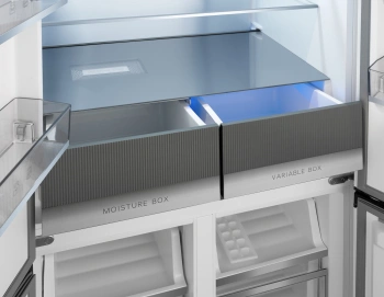 Холодильник Weissgauff WCD 450 White Rock Glass NoFrost Inverter