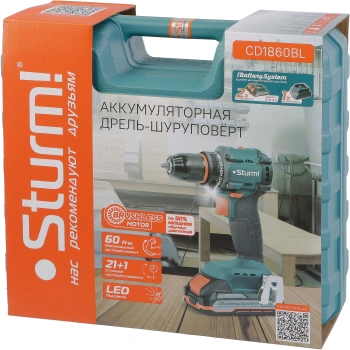 Дрель-шуруповерт Sturm! CD1860BL