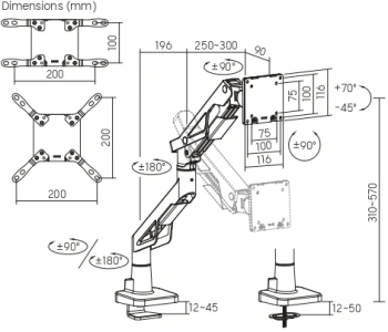 Кронштейн для мониторов Ultramounts UM741BP